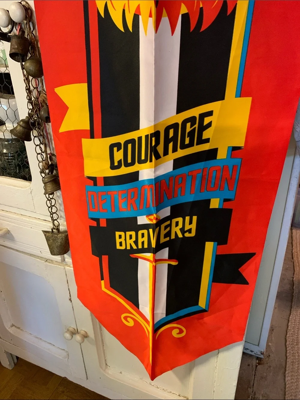 Brand New Harry Potter Courage Lion Wall Banner - Orange
